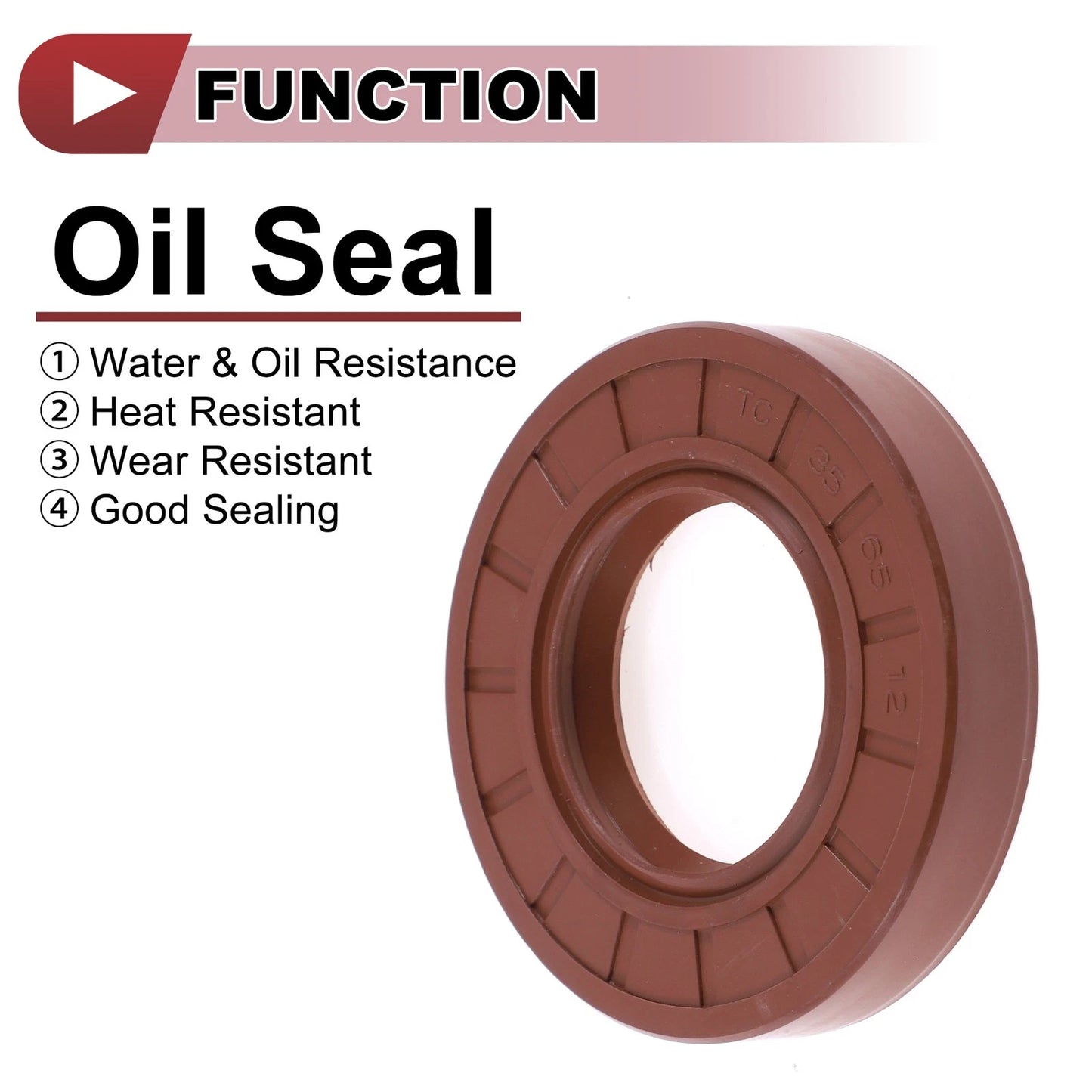 Oil Seal 35x65x12mm Seal Ring Rotary Shaft Seal FKM Rubber 2x for MakeModel