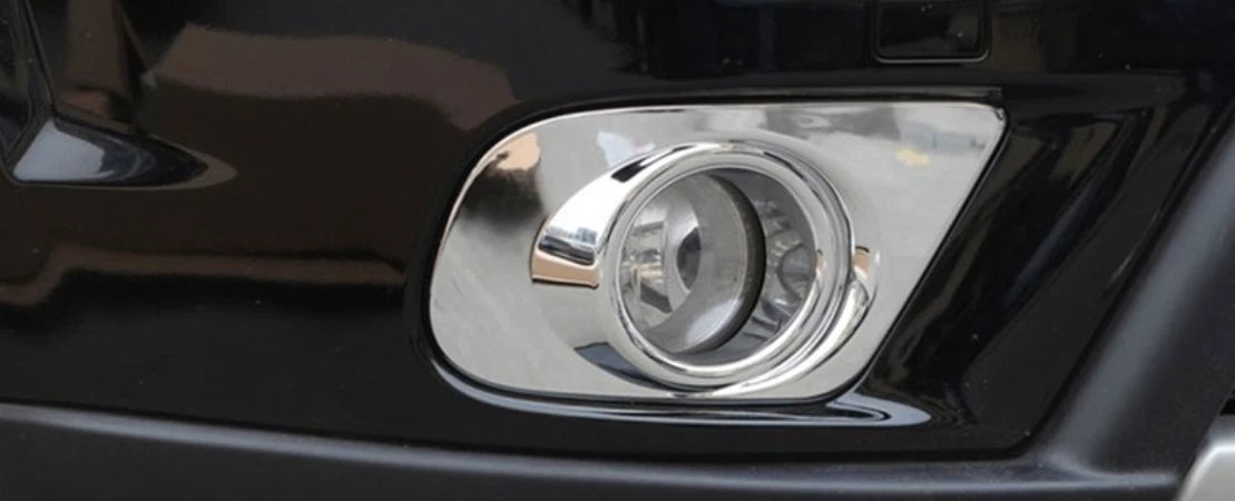 Front Fog Light Lamp Lid Chrome Cover Trim for Dodge Journey (2011-2018) 2 x ABS