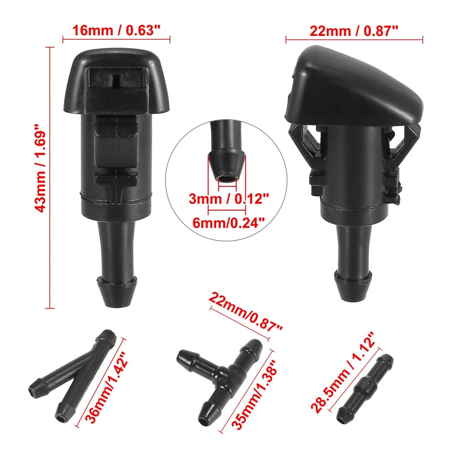 4pcs Windshield Washer Nozzle for Mitsubishi Eclipse (2006-2012)