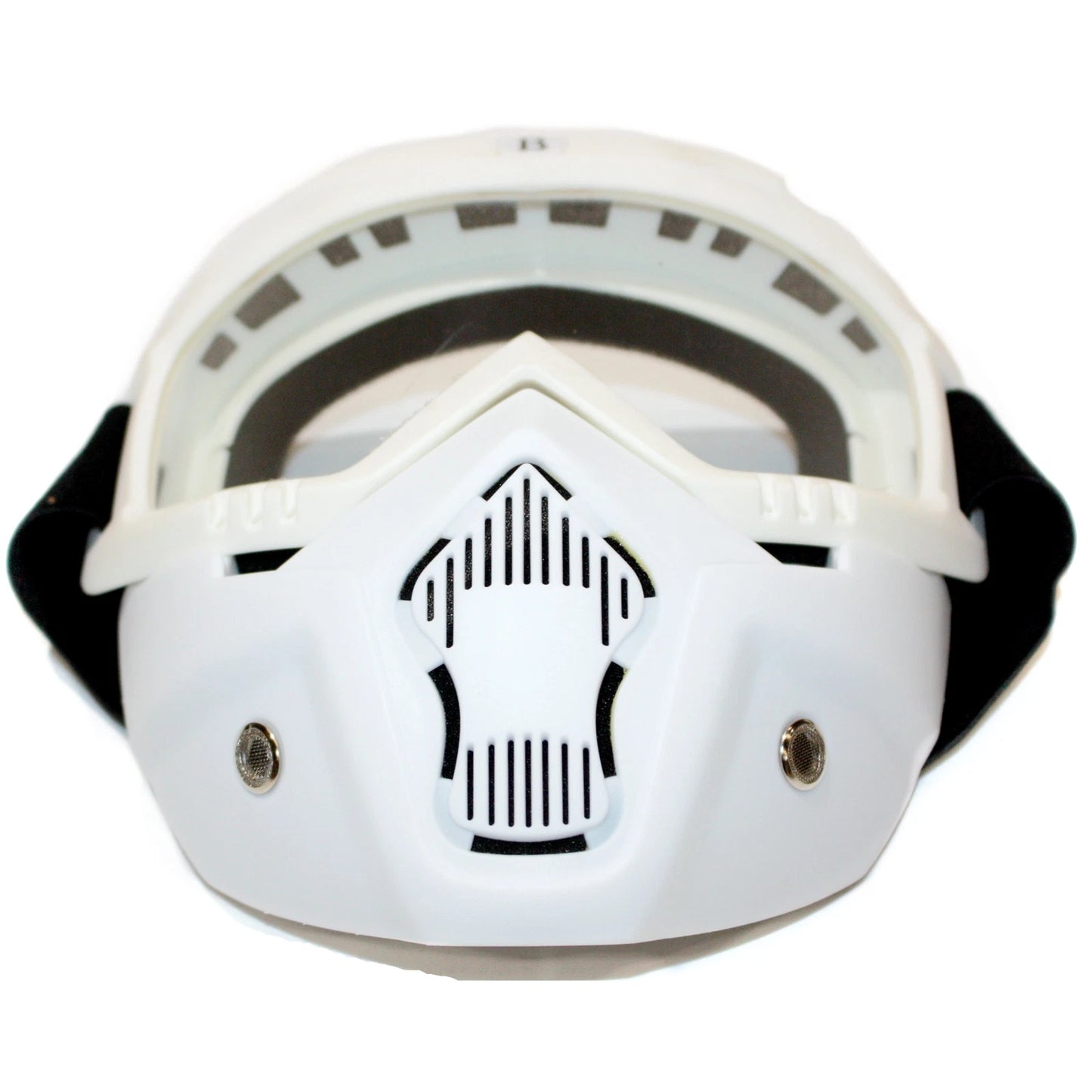 White Full Face Paintball Airsoft Mask Goggle for Motorcycle