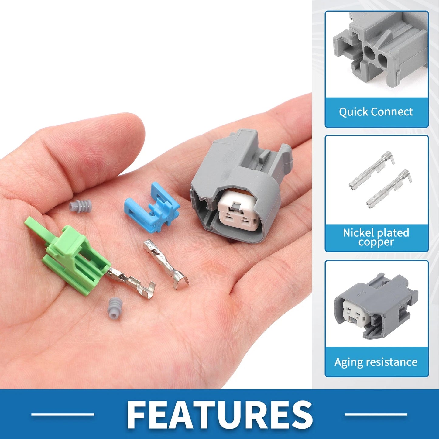 2 Pin Fuel Injector Connector for Chevrolet EV6