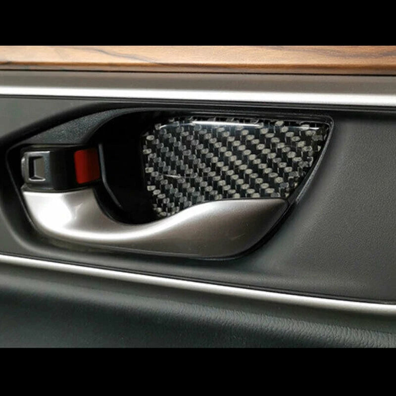 4Pcs Carbon Fiber Inner Door Bowl Cover for Honda CR-V (2017-2021)