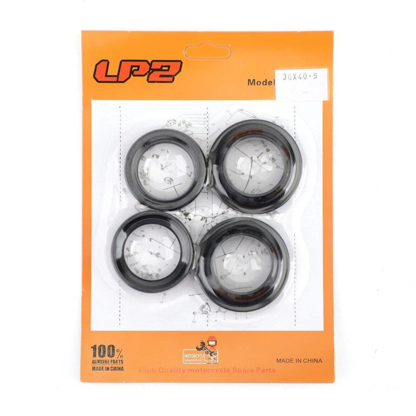 Fork Seal Ring Set with Dust Caps for Yamaha TTR125 YBR125 DT125 (1974-2014)