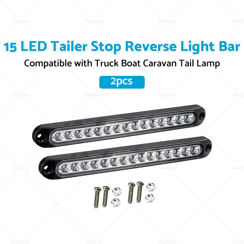15" LED Tail Stop Reverse Light Bar for Truck Boat Caravan