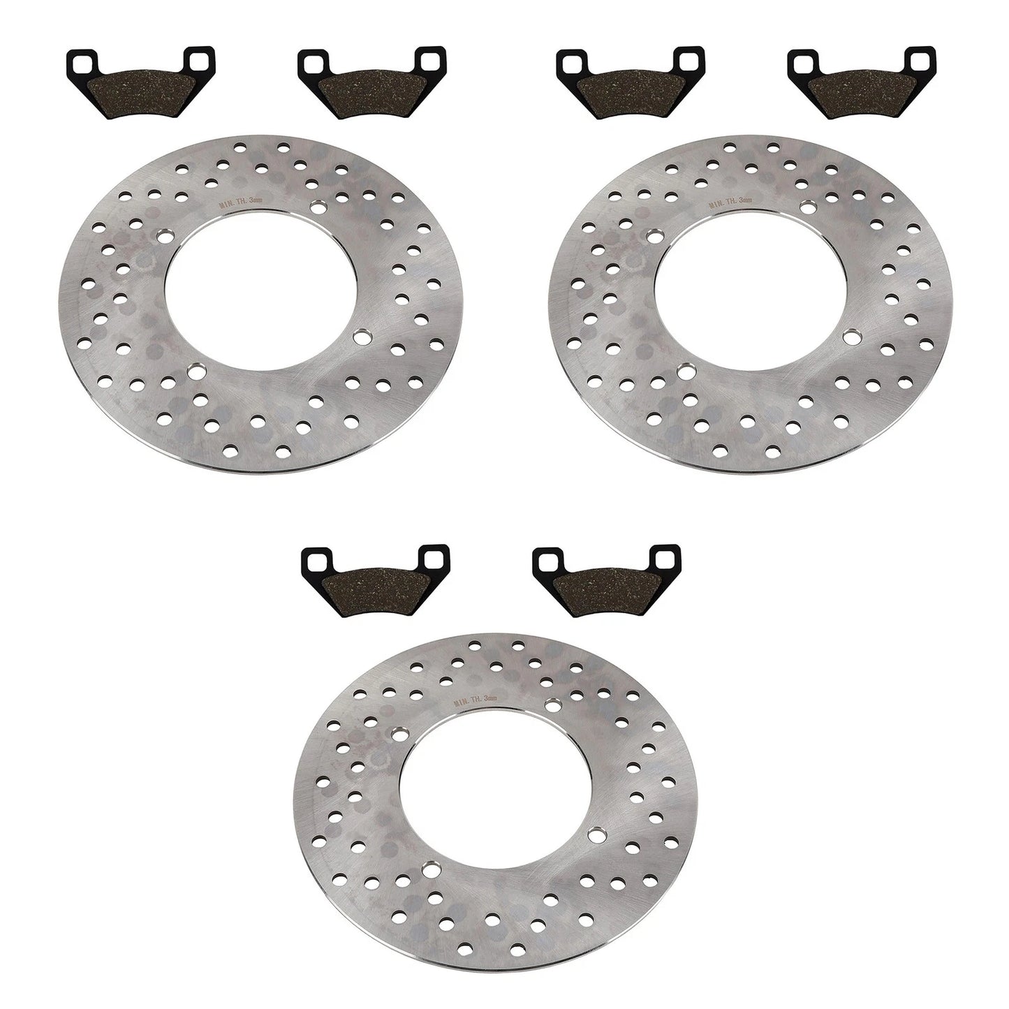 Front Rear Brake Rotors & Pads for Arctic Cat 550s H1 EFI GT (2009–2011)