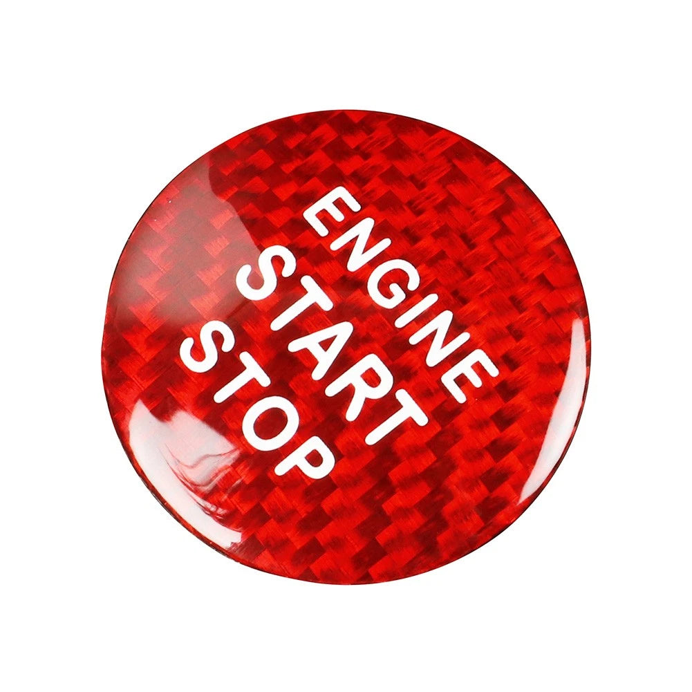 Red Carbon Fiber Engine Start Stop Button Cover for LEXUS IS ES GS NX RX LX (2016)