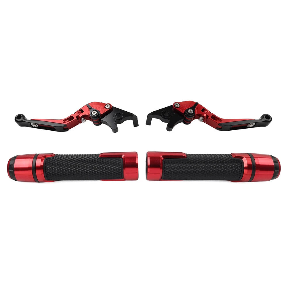 Red Extendable Brake Clutch Lever Grip Set for BMW S1000R S1000RR (2010-2023)