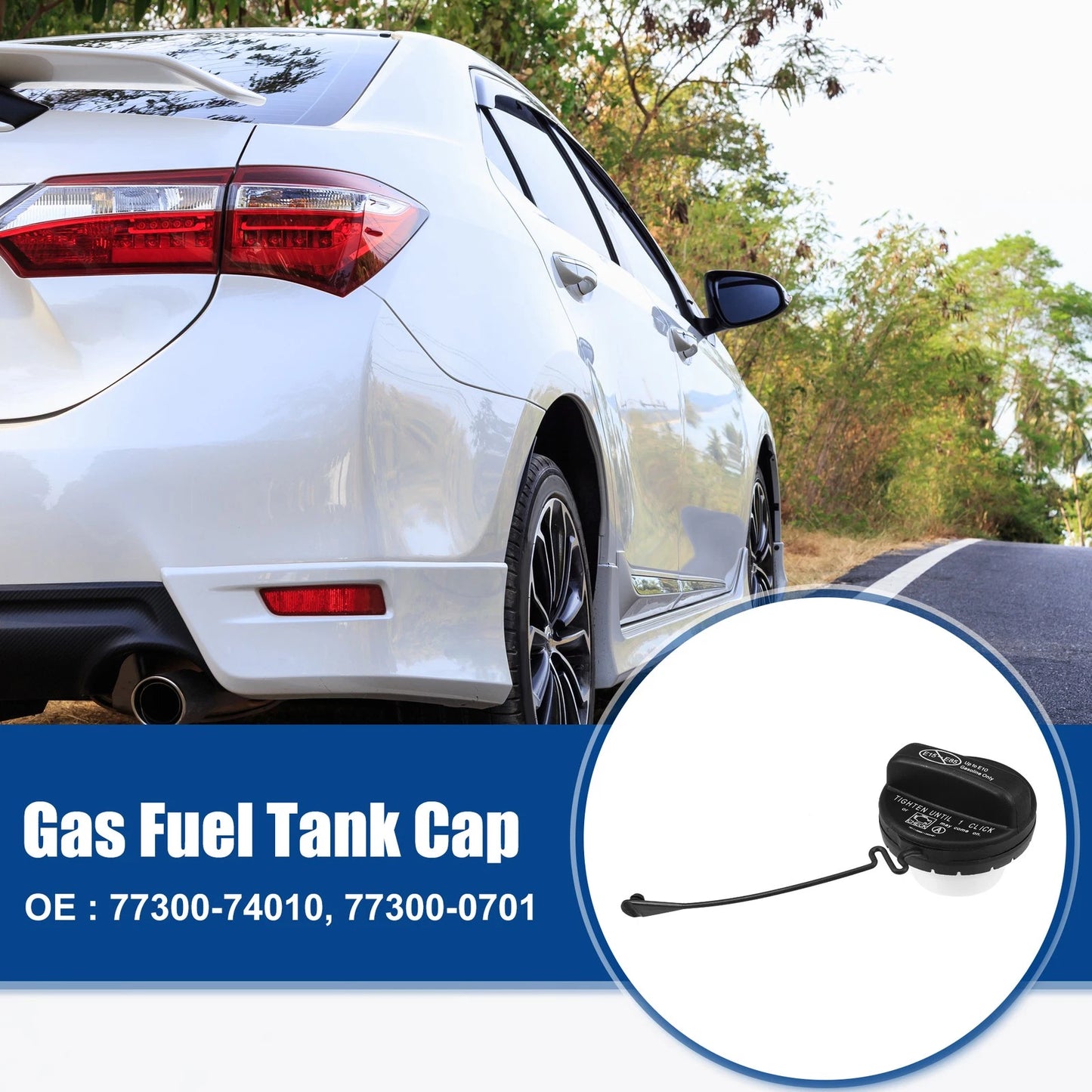 Gas Fuel Tank Cap for Toyota Camry 3.5L, Lexus ES 350, Black (2012-2014)