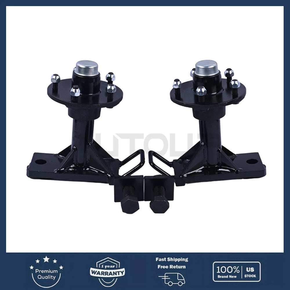 Pair 5x5.5 Lug Wheels, Spindle Kit Thickened 7000LB for Shipping Container
