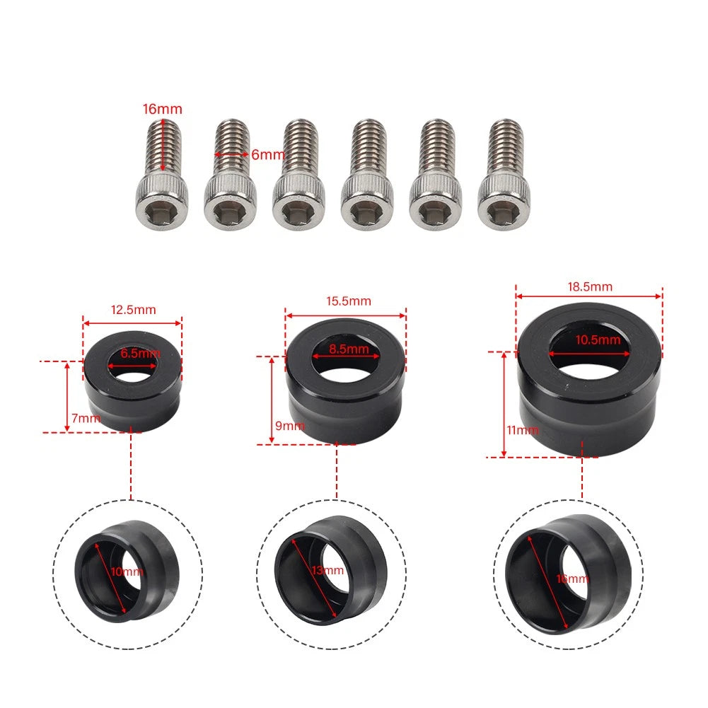 66X Engine Bolt Topper Caps Red for Harley Touring Road Street Glide (2009-2023)
