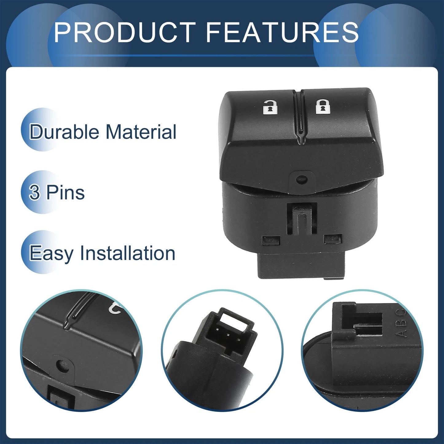 Door Lock Switch Front Driver for Chevrolet Cobalt (2005-2010)