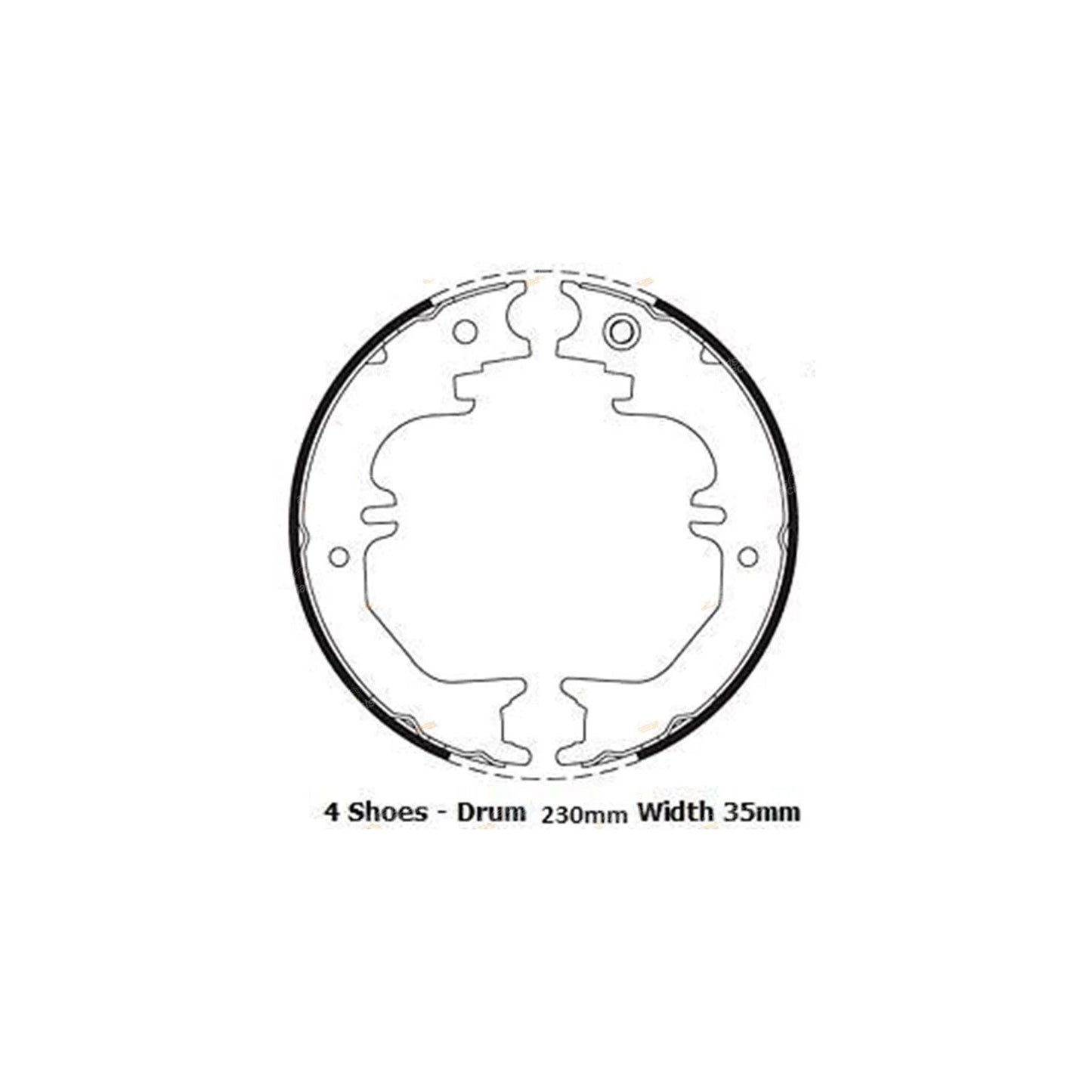 2 x Hand brake shoes for HZJ105 Landcruiser 100 (105) Toyota (1998–2007)