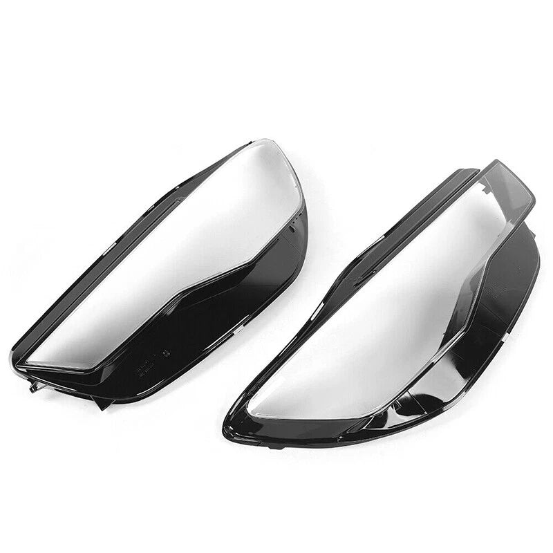 Headlight Clear Lens Cover + Sealant 2 x For Audi A6 S6 (2016-2018)