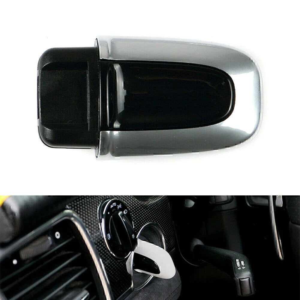 Silver ABS One Button Start Key Cover Case for Macan (2015-2023)
