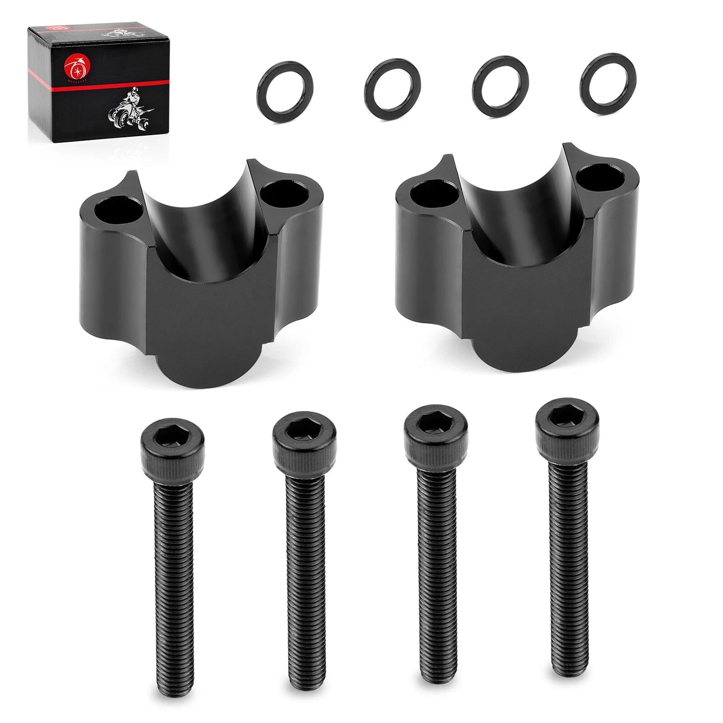 Handlebar Risers 7/8 Bar Clamp Kit for ATV Dirt Bike Honda Yamaha (2000–2024)