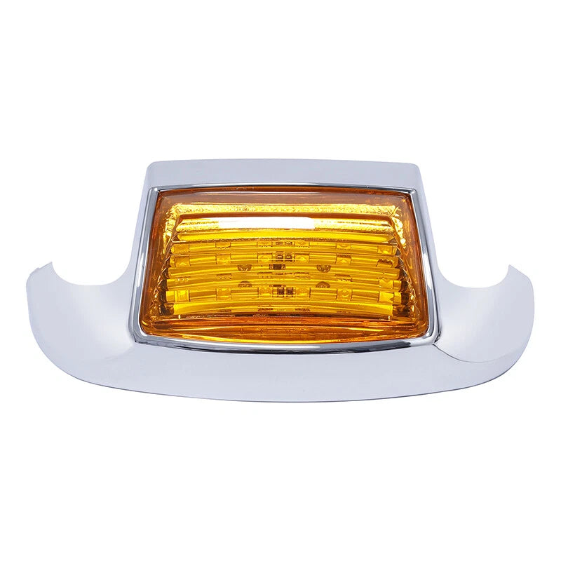 Chrome Orange Front Fender Tip Light for Harley FLHT FLT FLHS FLHR (1980-2013)