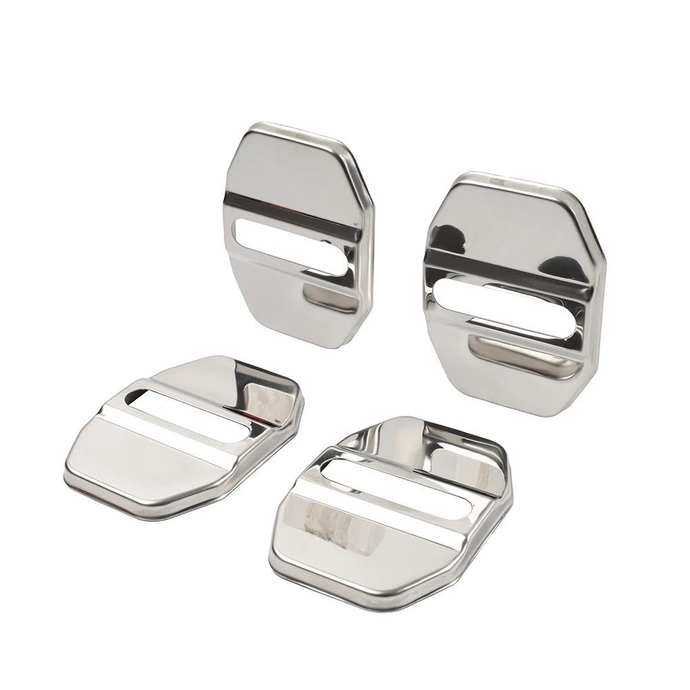 Silver Car Door Lock Protective Cover for BMW F40 F45 G20, Benz C-Class, Maserati