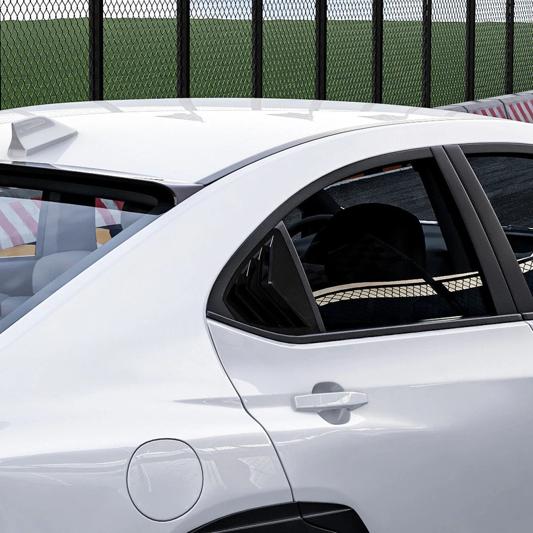 Black Rear Window Quarter Glass Vent Louver Covers for Subaru WRX STI VB