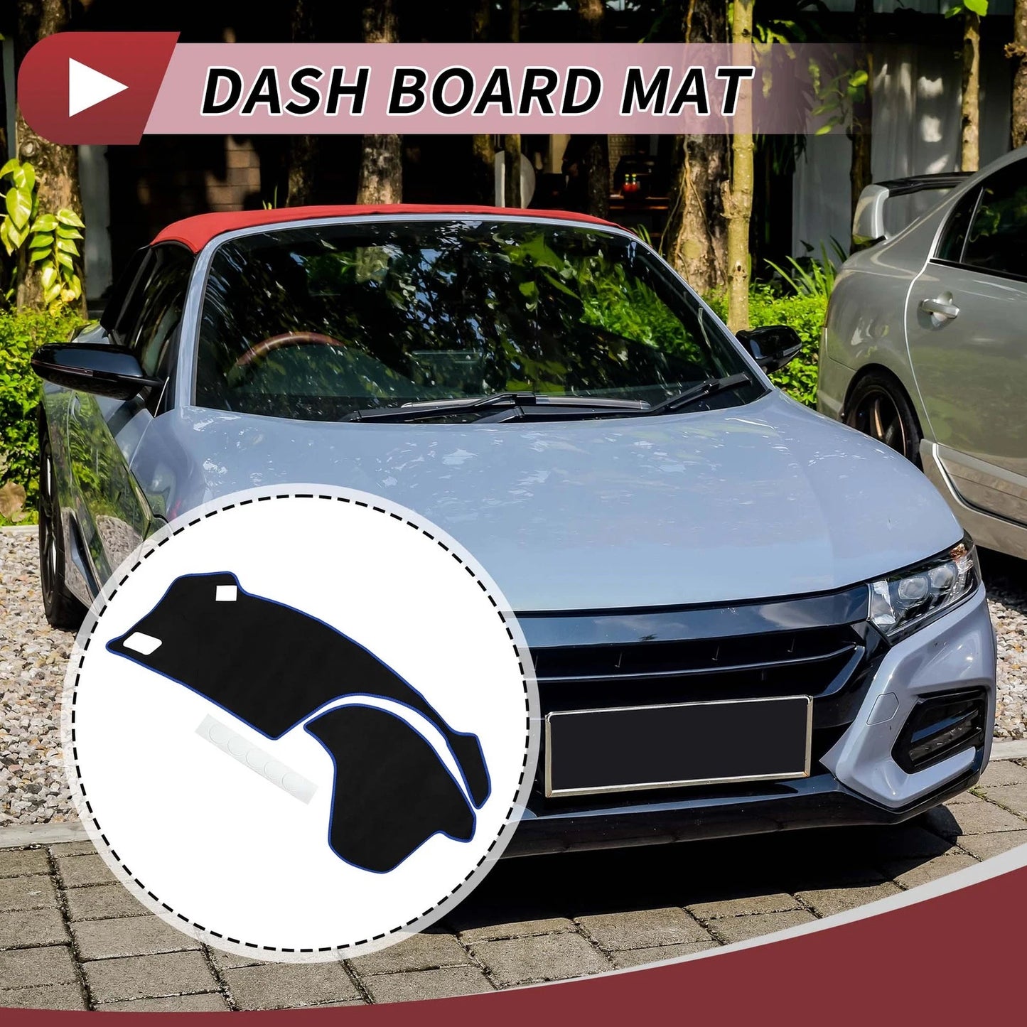 Dashboard Cover Mat for HONDA S660 2015-2023 Sun Protector Pad Black Blue