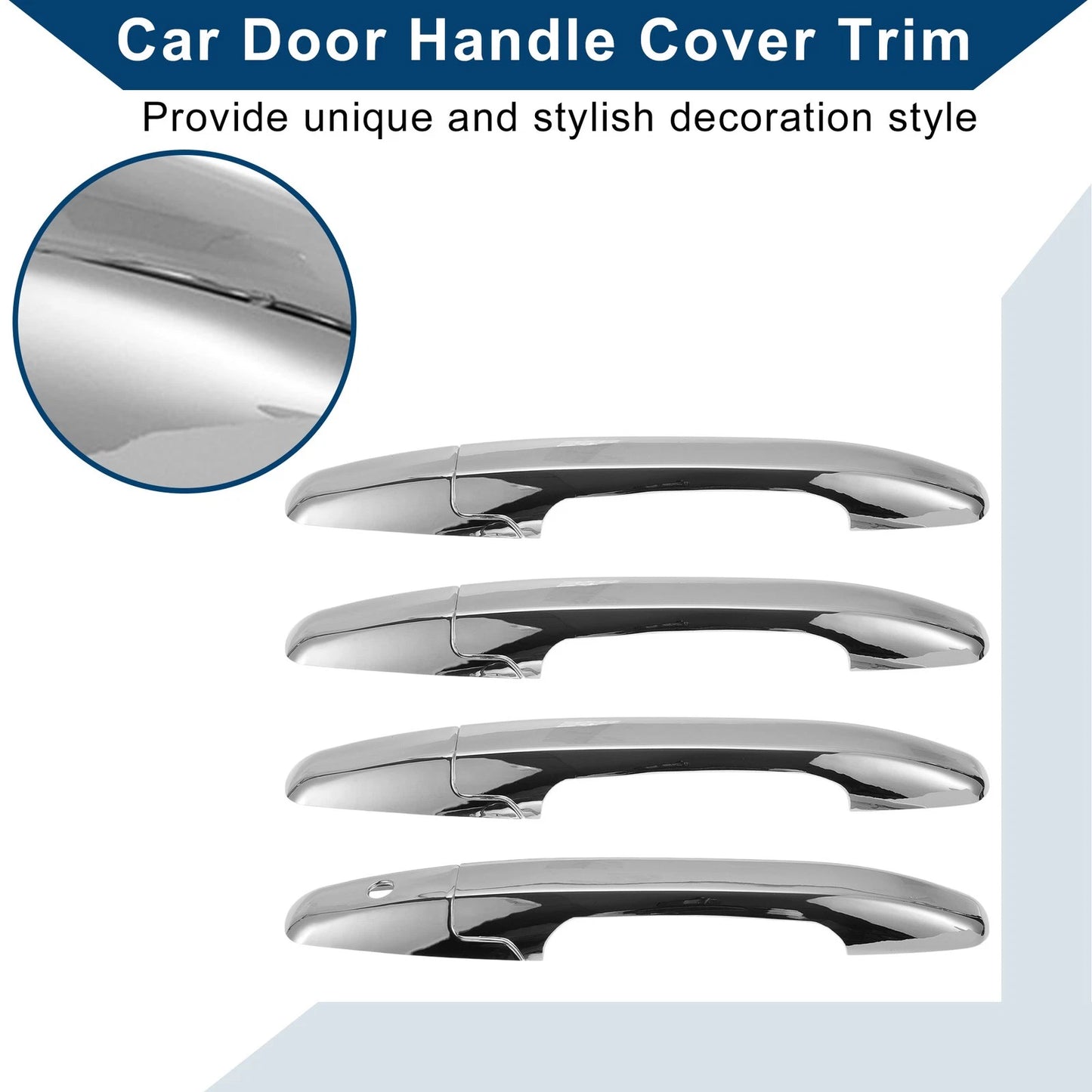 Car Door Handle Cover Trim for Honda Civic (2006-2011) Silver Tone