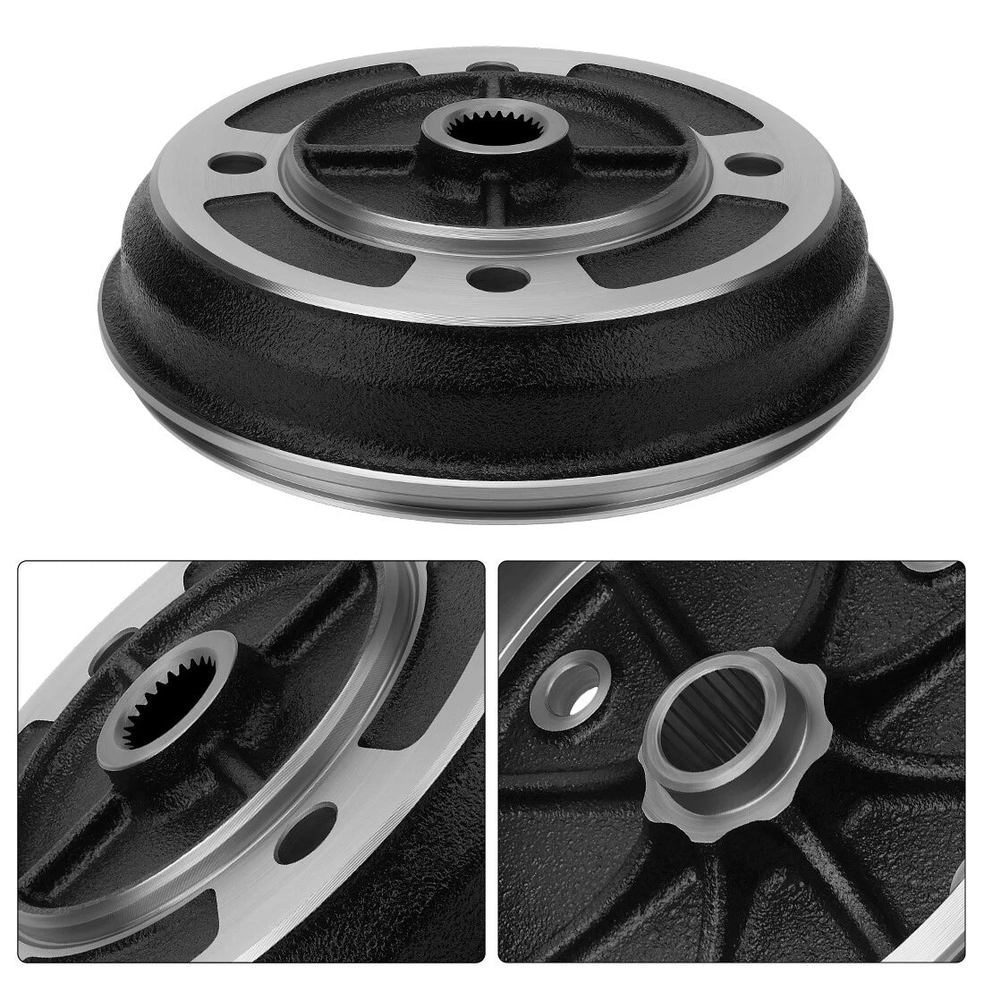 2 x Front Wheel Brake Drums Hub for Kawasaki KAF540 KAF620B Mule (2020–2030)