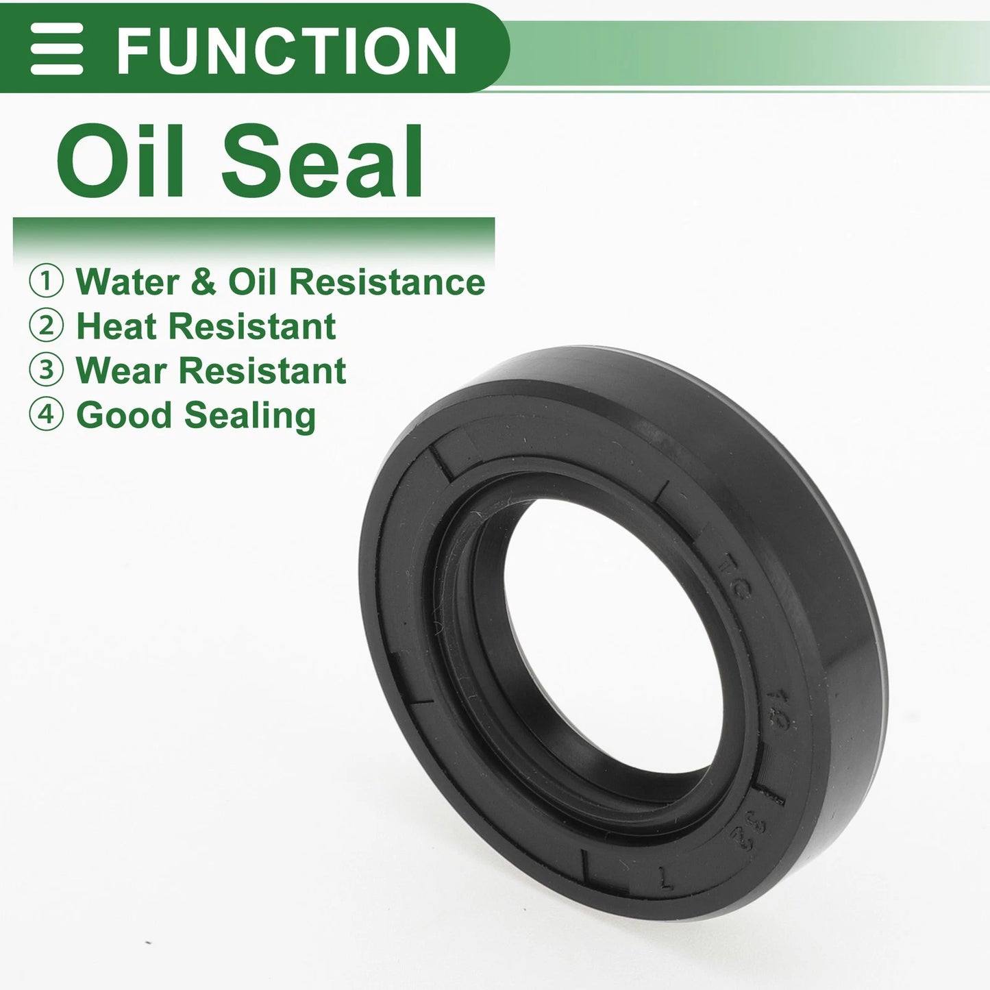 Oil Seal 19x32x7mm Black 5 Pcs for Rotary Shaft Seal NBR Rubber