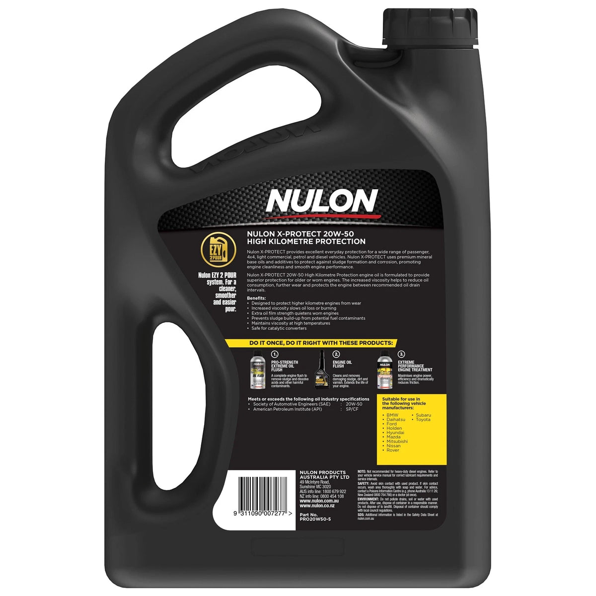Nulon X-Protect 20W-50 High KM Protection Engine Oil 5L for Nulon X-Protect