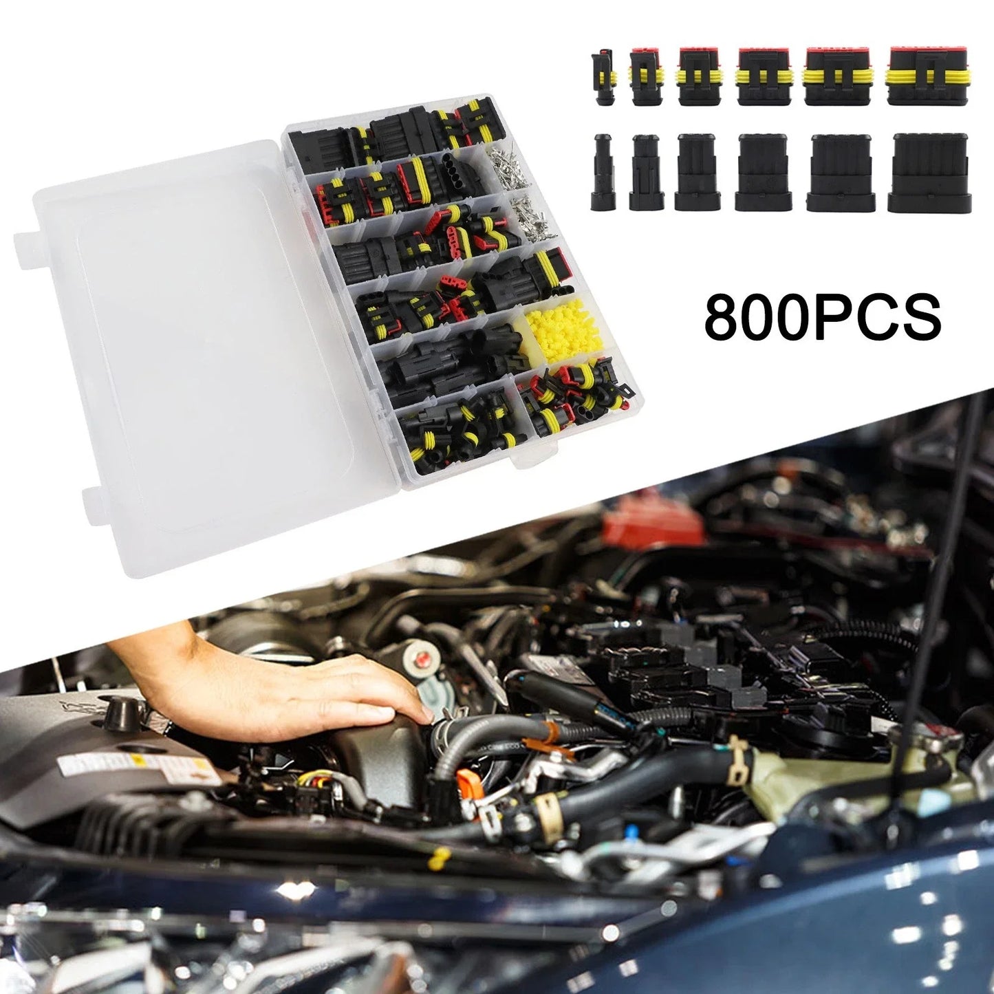 Automotive Connector Kit for Marine Applications - Easy Soldering/Crimping