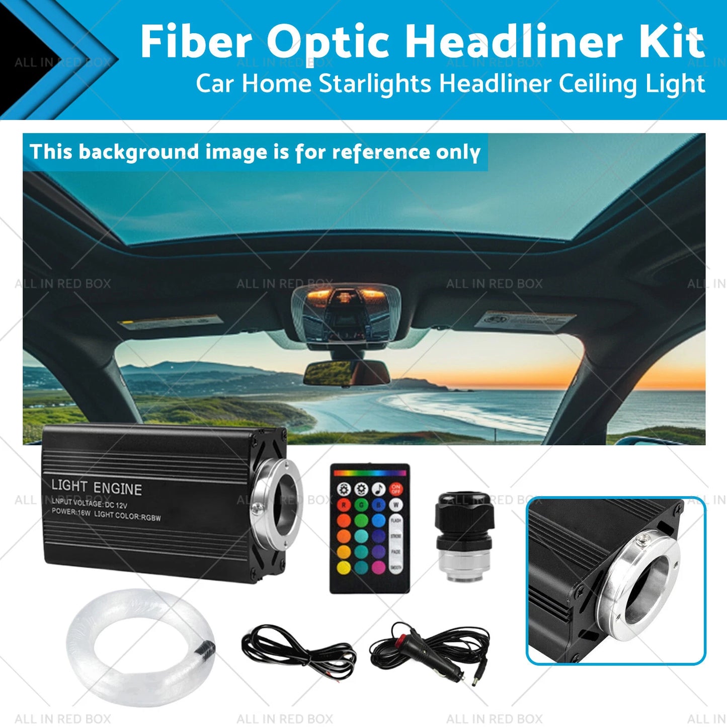 500PCS LED Fiber Optic Starlight Kit for Car Home Ceiling Light w/Remote