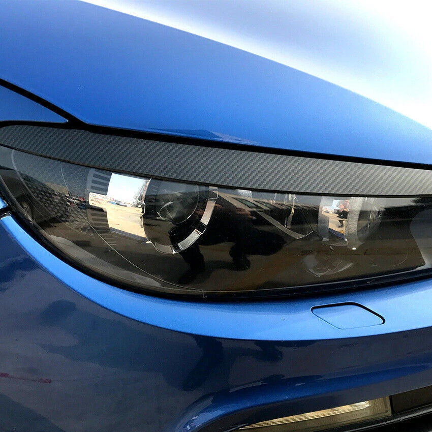 Headlight Eyebrow Eyelid Covers for VW Scirocco (2009-2017) Carbon Fiber