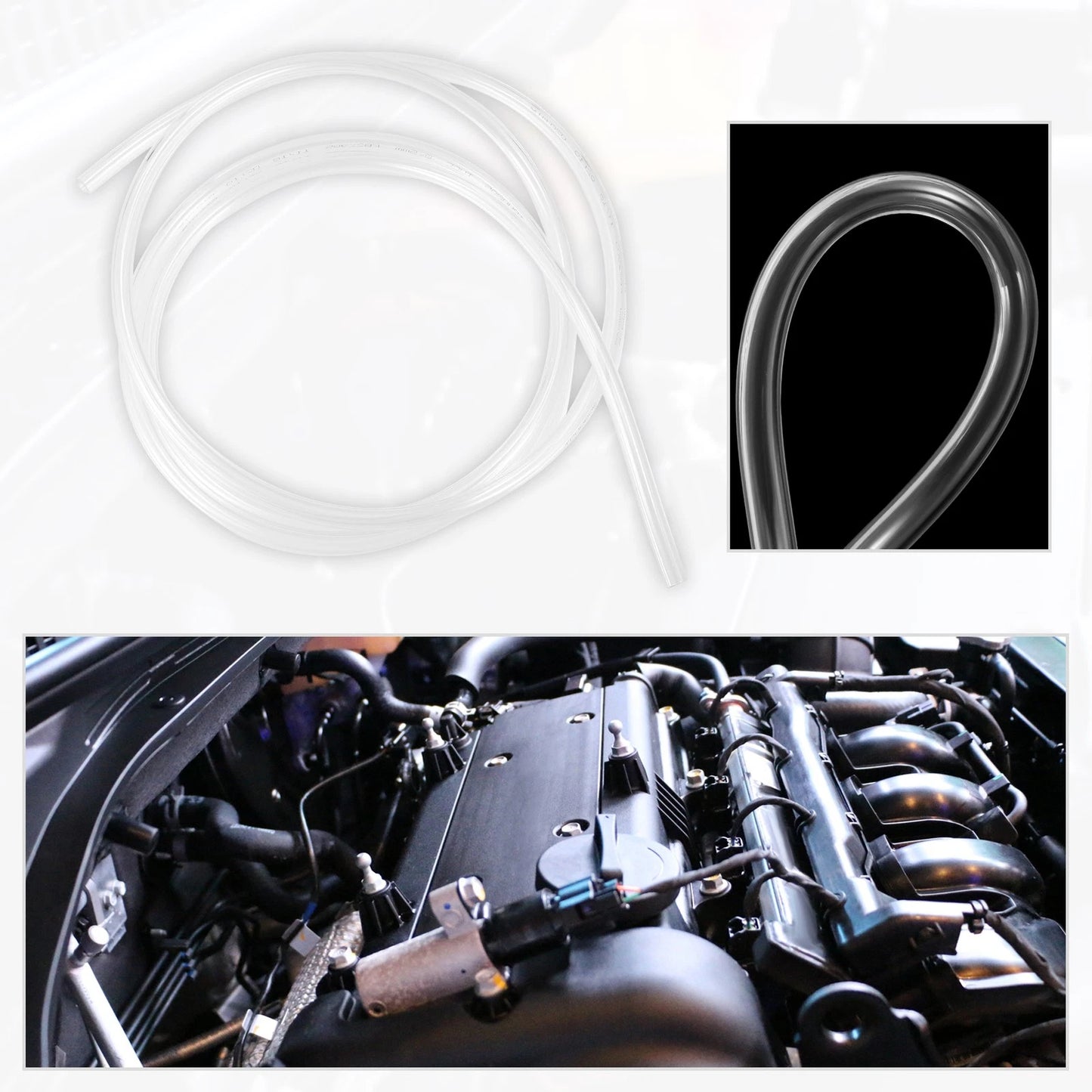 Fuel Vent Line Hose Petrol Gas Tube 0.31'' x 7ft Clear for Motorcycle
