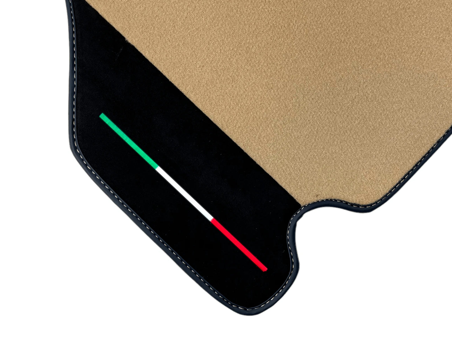 Beige Carpet Floor Mats for Ferrari F430 (2004-2009) with Alcantara Leather