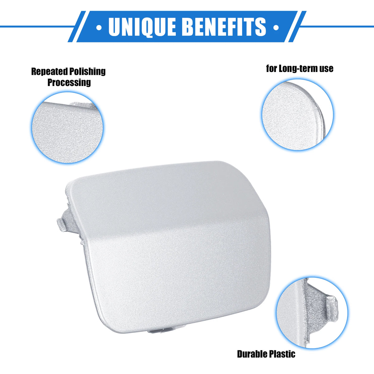 Tow Hook Eye Hole Cover for BMW 3-Series 2007-2010 Silver Tone Rear Right