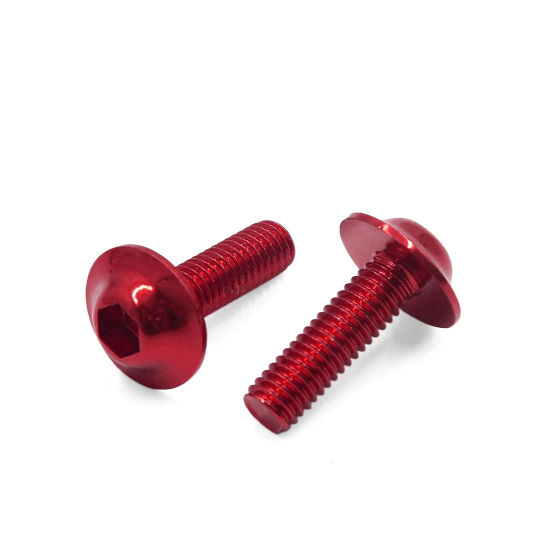 10pcs M6 x 19mm Red Hexagon License Plates Fairing Bolts Screws for Motorcycle