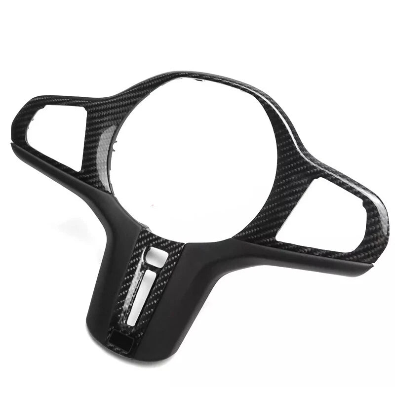 Real Carbon Fiber Steering Wheel Trim for BMW 5 Series G30 G31 M5 F90 (2017-2023)