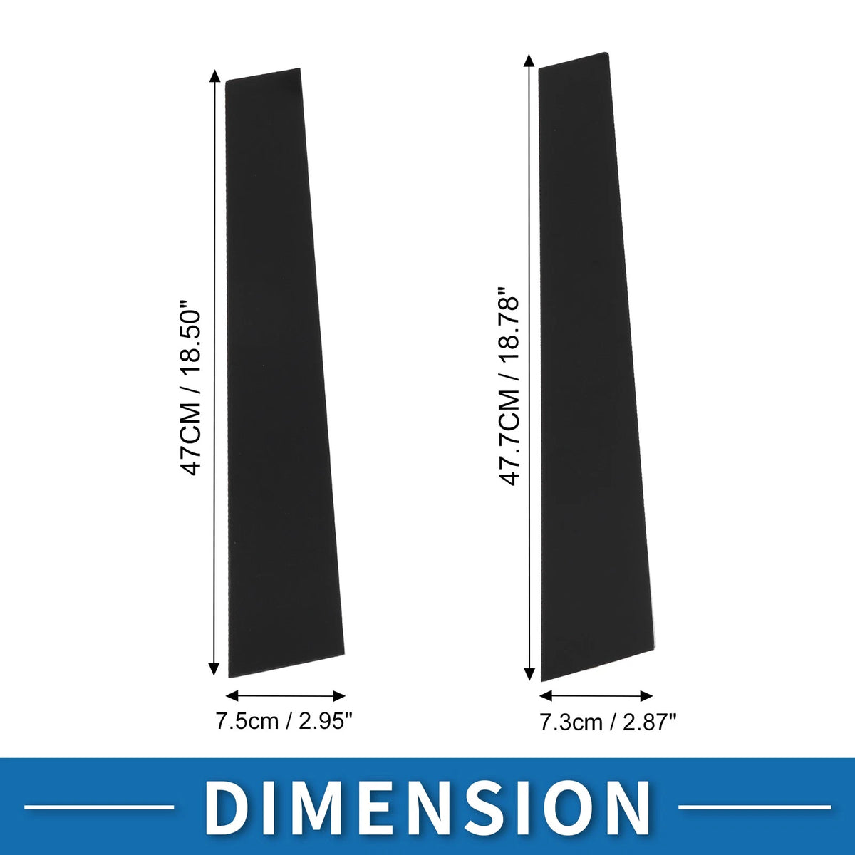4 Pcs Door Pillar Window Trim for Toyota Highlander 2008-2013 Black