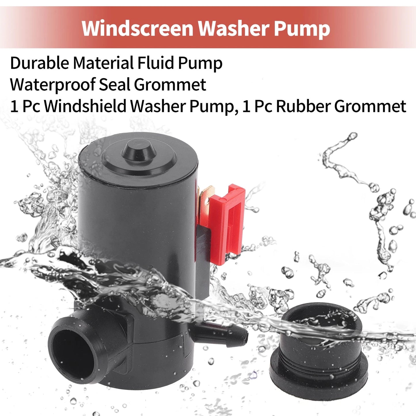 Windshield Washer Pump w Grommet for Honda CR-V