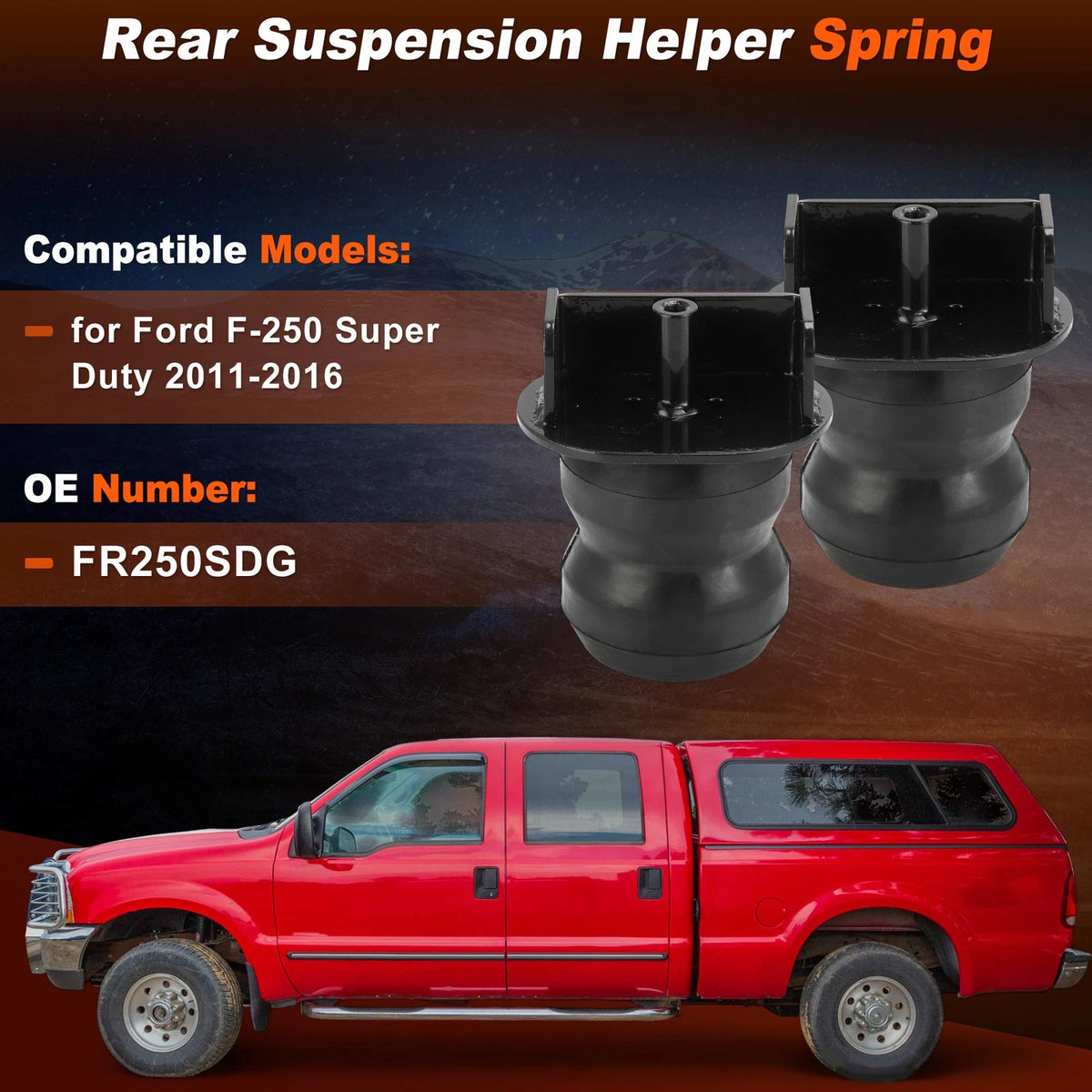 Rear Suspension Helper Springs for Ford F-250 Super Duty (2011-2016)