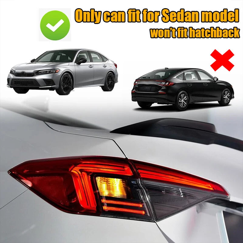 Driver Left Outer LED Tail Light for Honda Civic Sedan (2022-2023)