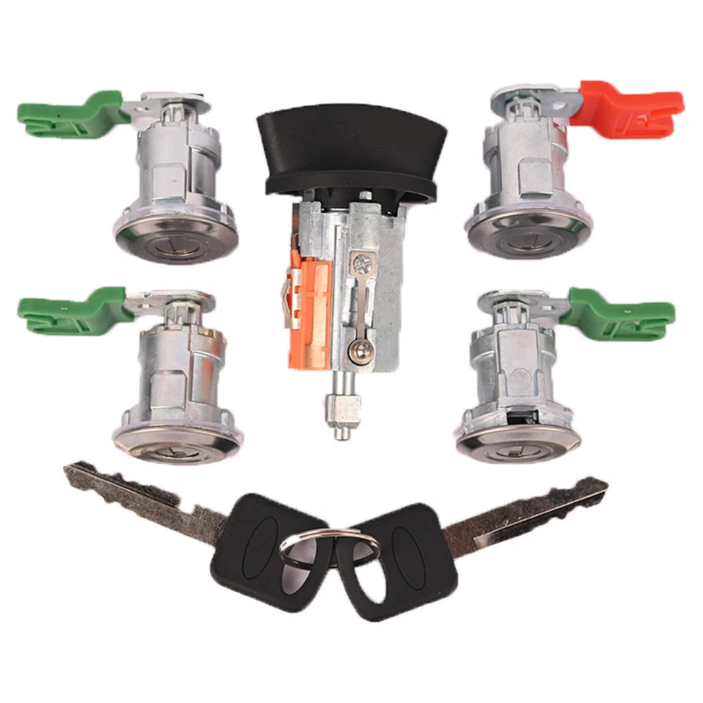 Ignition Switch & Door Lock Cylinder W/Clips for Ford E-Series Van(1992–2014)