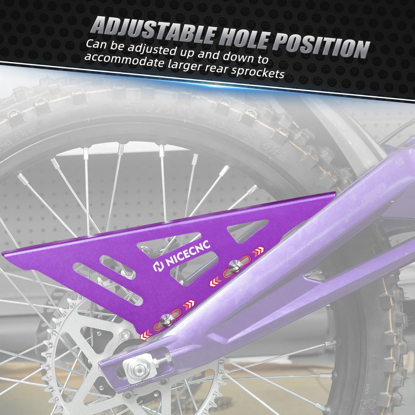 Rear Chain Cover Guard for Segway X160 X260 (2020-2023) - Aluminum Purple