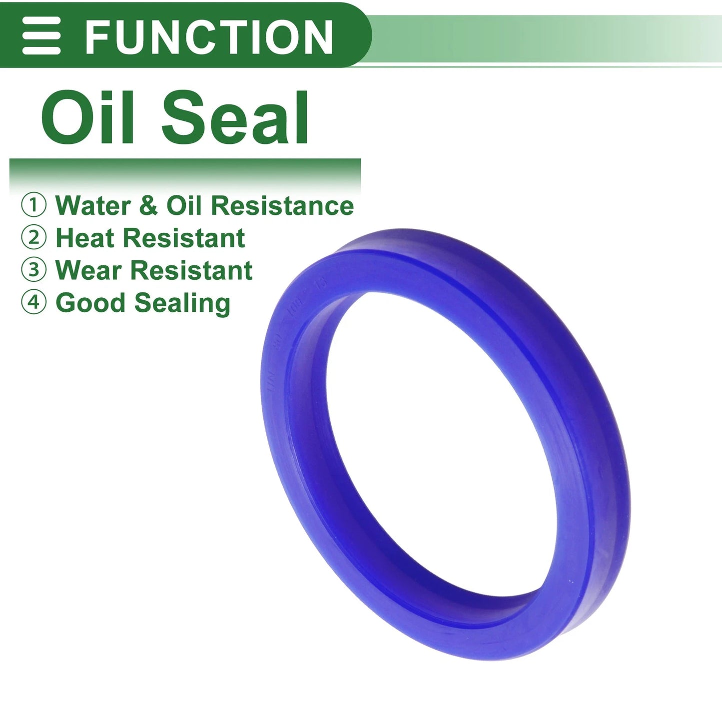 Oil Seal / 80x100x13mm / TPU Seal Ring Rotary Shaft High Pressure Blue 5 Pcs