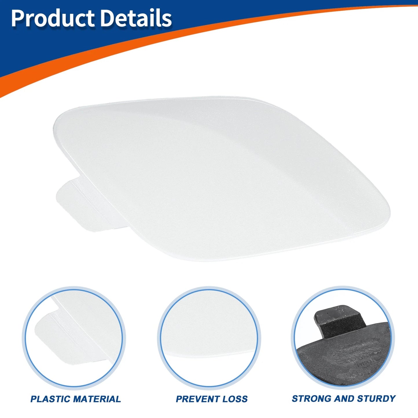 Front Tow Hook Cover for Volvo S60 (2011-2013) Crystal White