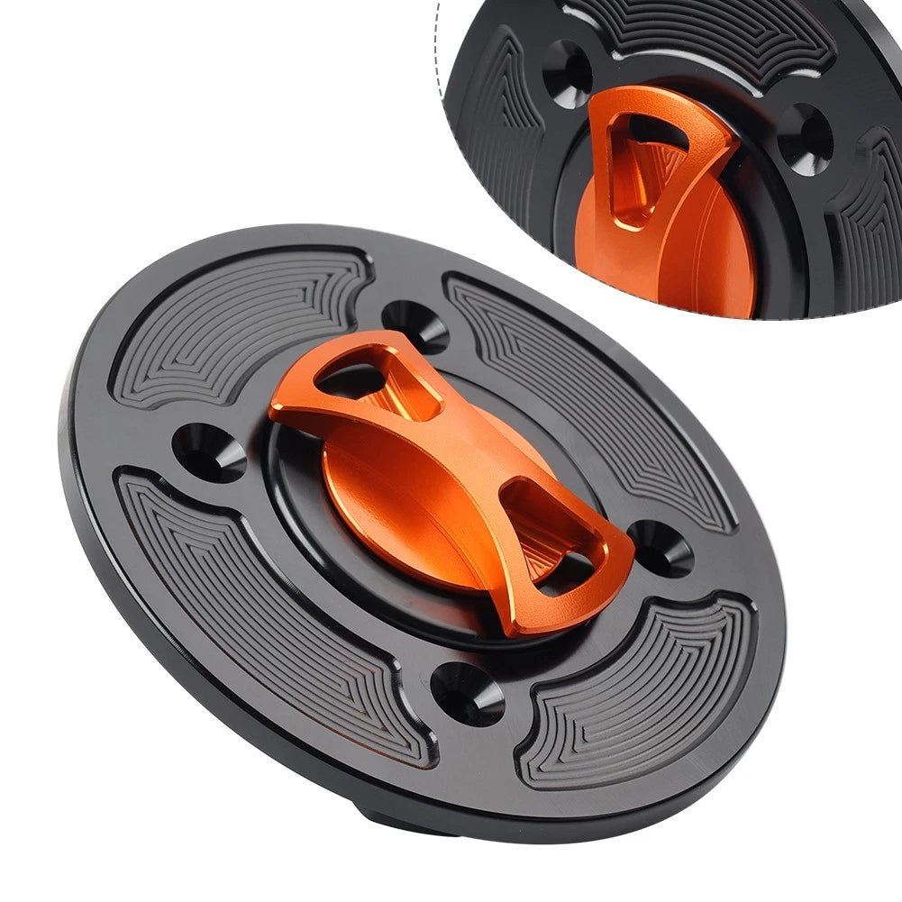 CNC Orange Gas Fuel Tank Cap Cover for DUCATI Panigale V4/S/R (2018-2021)