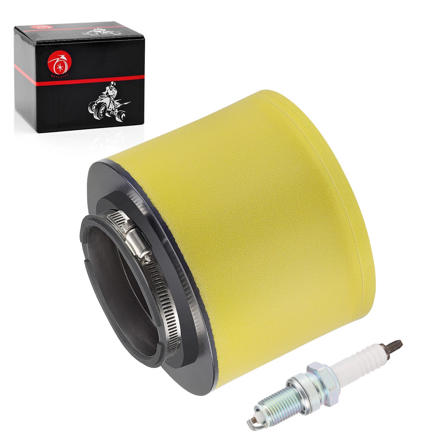 2x Air Filter Element and Spark Plug for Honda TR200 Fat Cat (1986–1987)