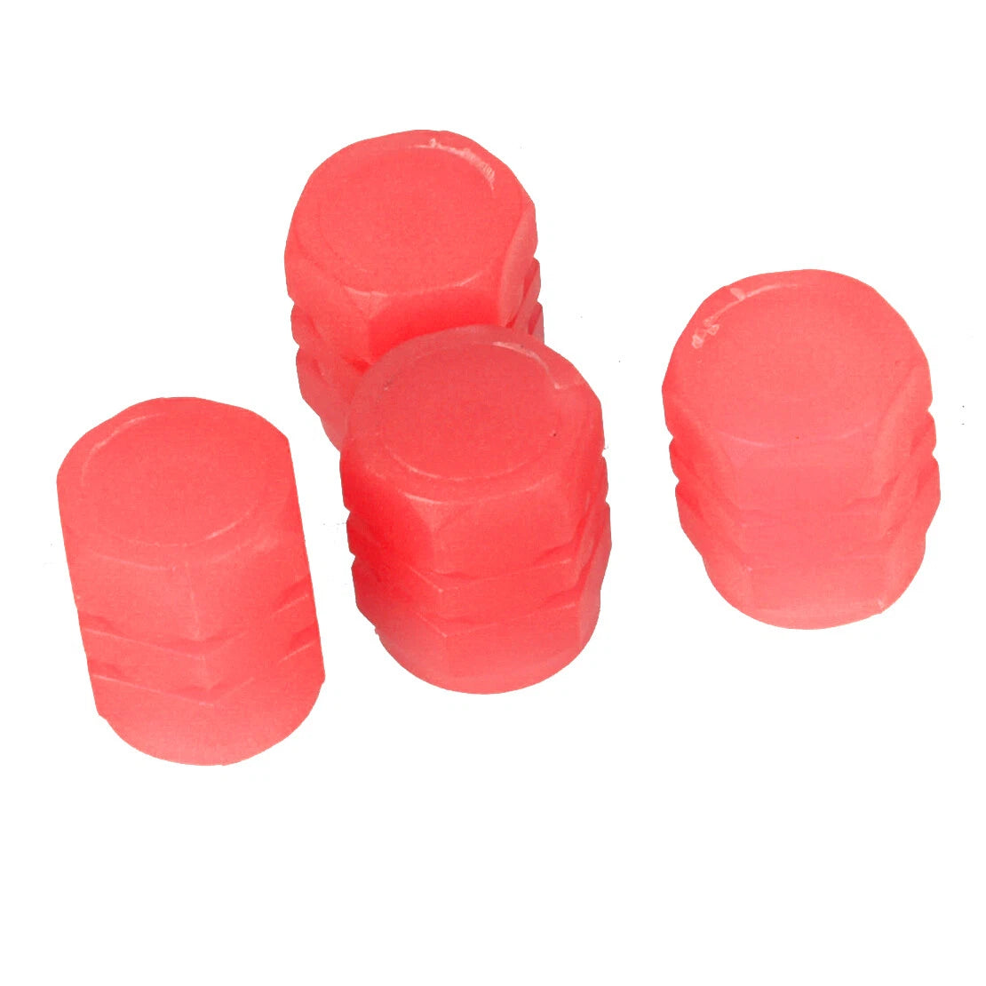 8pcs Luminous Tire Valve Stem Caps for Car - Blue/Red