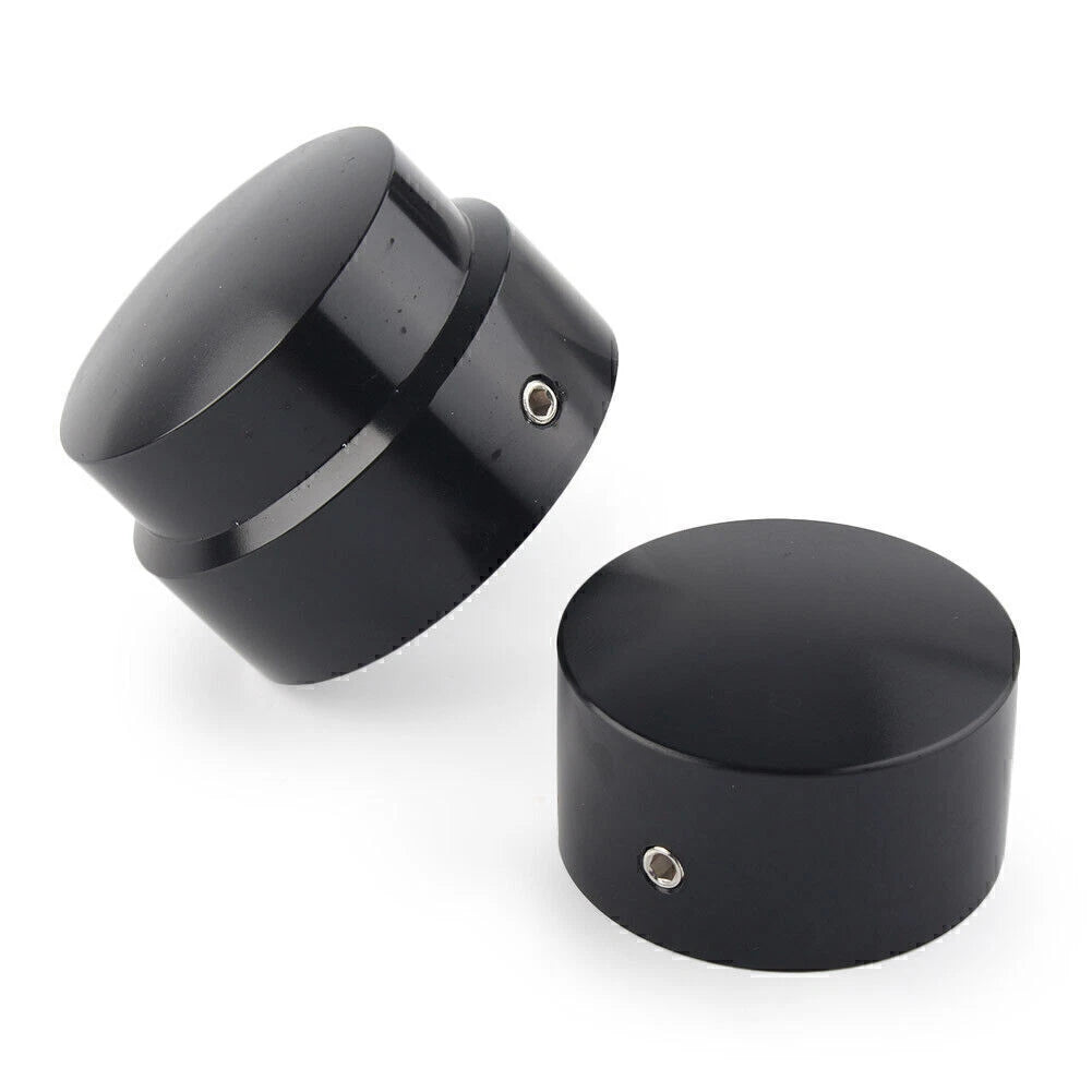 Black Rear Axle Nut Cover Cap Set for Harley XG 2015-Later, XL & Dyna 2008-Up