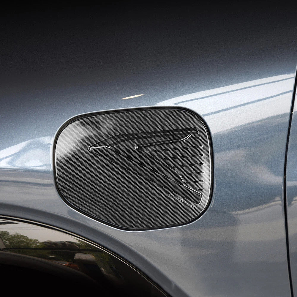 Carbon Fiber Charging Port Fuel Tank Cover for Ford Mustang Mach-E (2021–2024)