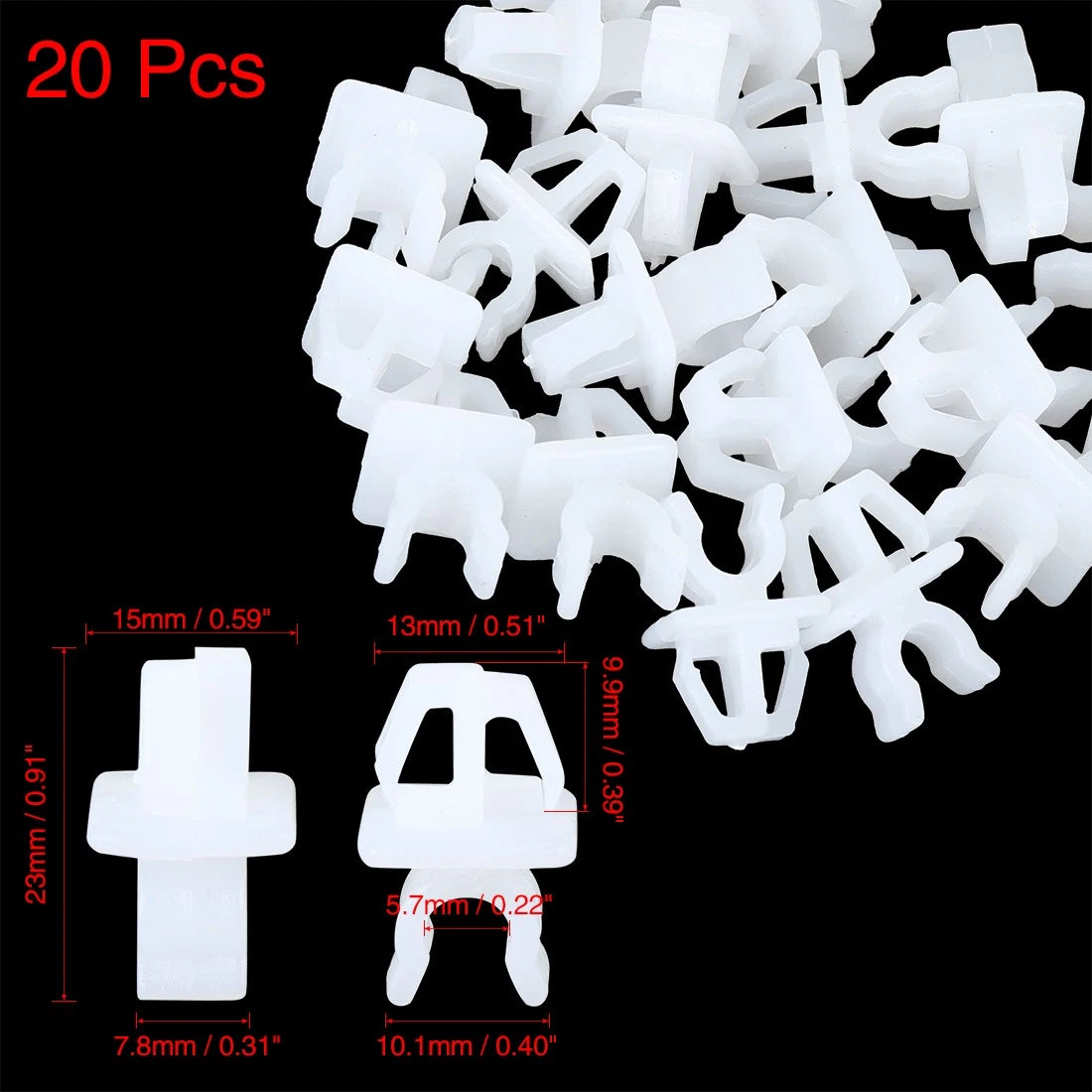 20 x Plastic Hood Prop Rod Clips for Mitsubishi V31 V32 V33