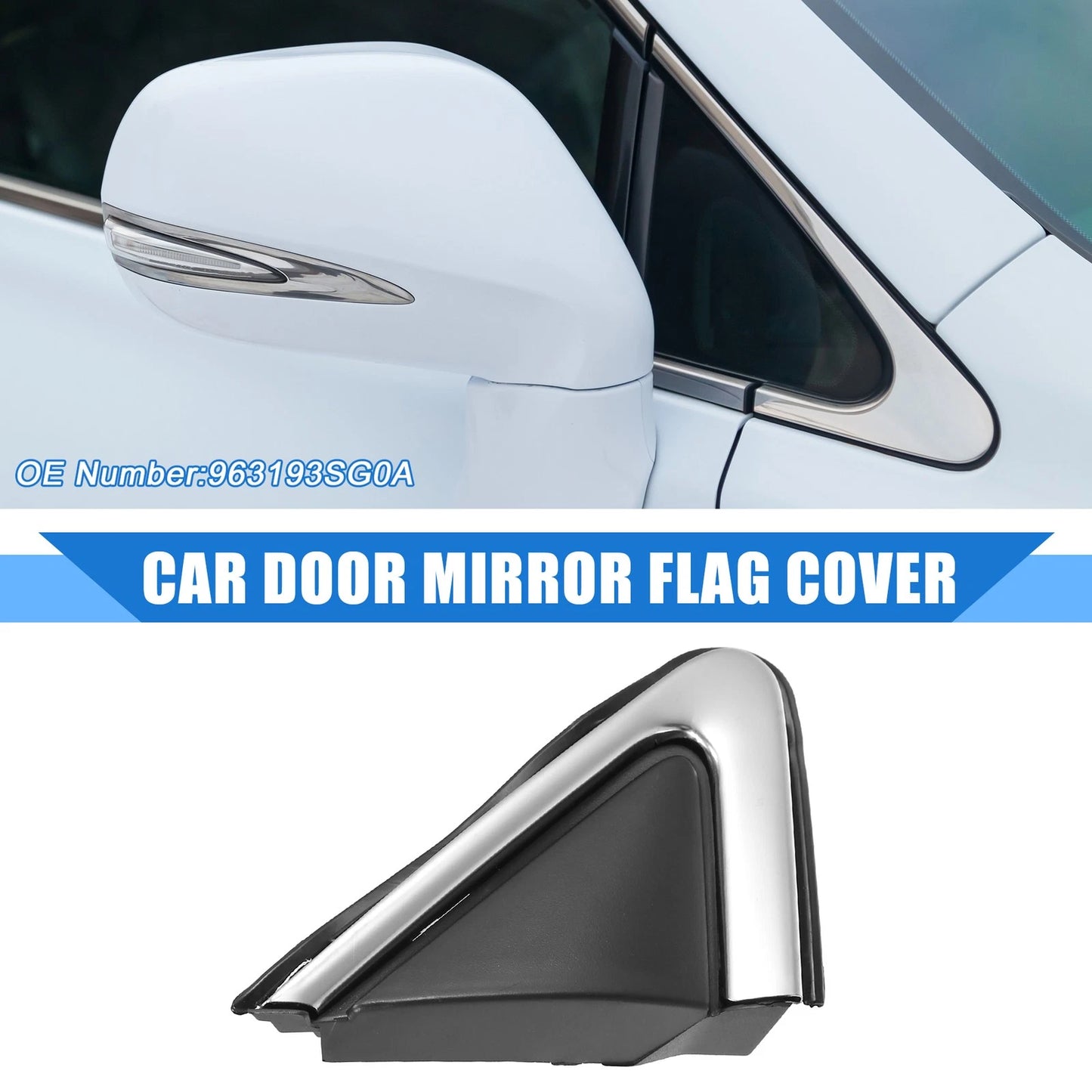 Front Right Door Mirror Flag Cover for Nissan Sentra (2016-2019) Black
